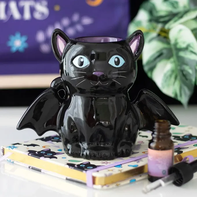 Brûle parfum - Chauve souris chat