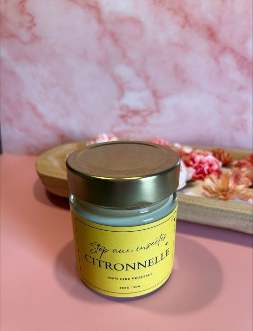 Bougie coulée - citronnelle